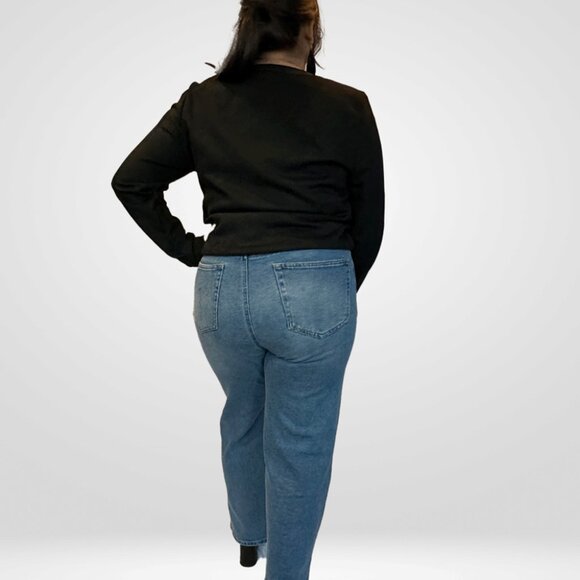 Black Suede Sweater with diamond fringe detail - Picture 3 of 5